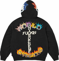 Supreme Fuck You Zip Up Hooded Sweatshirt